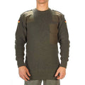 Genuino lana di oliva verde pullover dell'esercito tedesco in lana di oliva verde