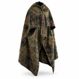 Genuino rifugio dell'esercito tedesco mezzo telone Fleckt. Poncho della tenda in tela impermeabile