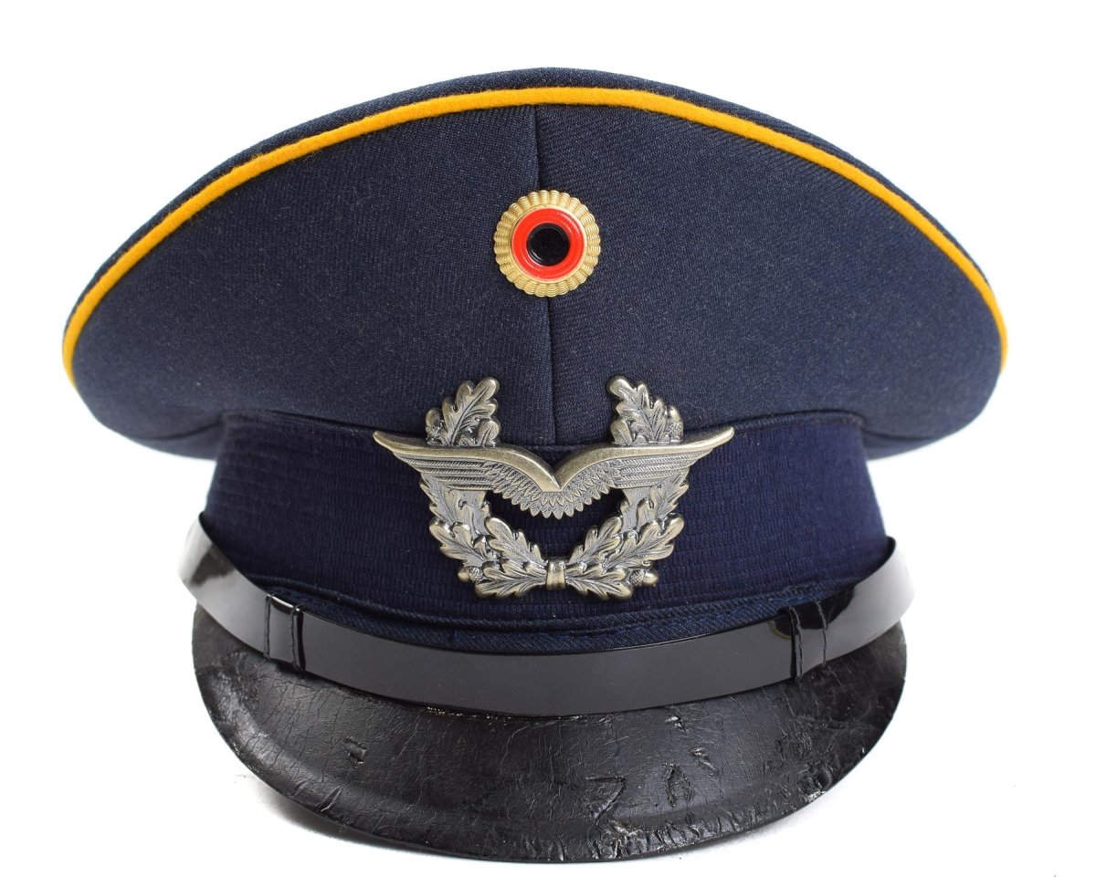 Genuino cappello della visiera dell'esercito tedesco. Forze aeree forze militari a punta di cappello luftware Nuovo