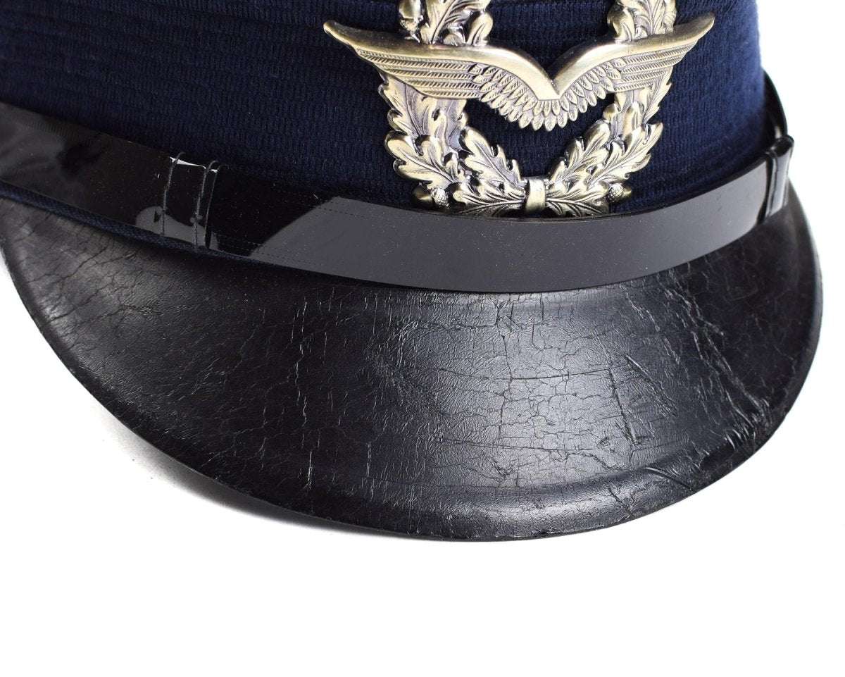 Genuino cappello della visiera dell'esercito tedesco. Forze aeree forze militari a punta di cappello luftware Nuovo