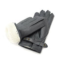 Guidi guanti in pelle di polizia tedesca pattuglia grigia lana foderata al 100% inverno calda nuovo