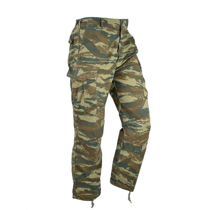 Pantaloni BDU dell'esercito greco autentico lucertola mimetico ripstop Pantaloni surplus militare greco - GoMilitar