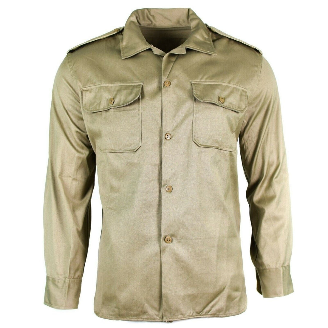 Guida camicia dell'esercito greco Fatica morta Stock Giacca militare Chino Khaki Nuova