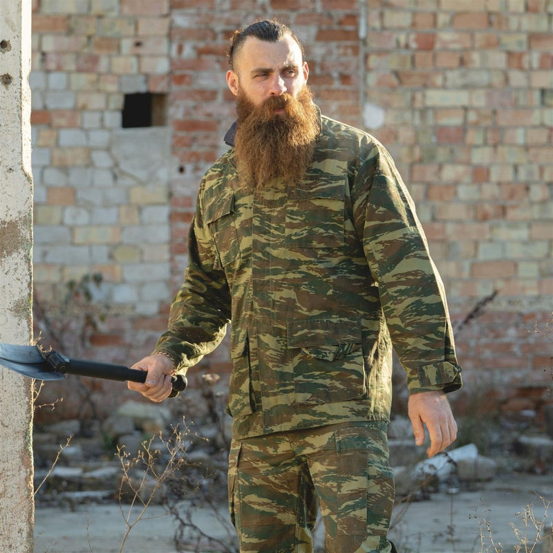 Genuine Greek military jacket durable field tactical combat dark lizard camo - GoMilitar