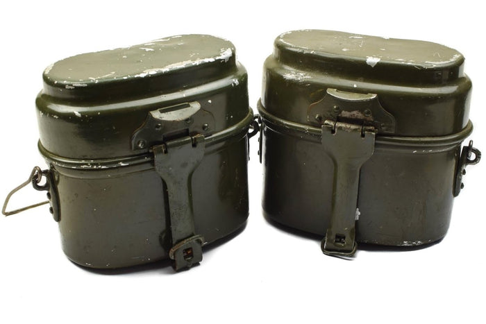Kit da pasticcio autentico dell'esercito ungherese. Set 2 pezzi di bombetta militare in alluminio - GoMilitar