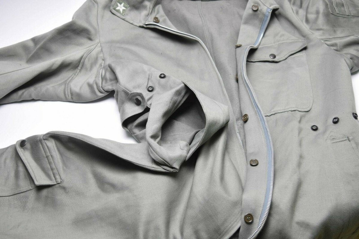 Autentico tuta dell'esercito italiano abito grigio militare per la tuta complessiva con zip-front nuovo