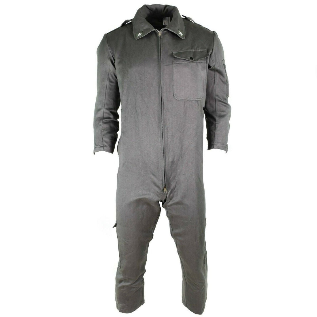 Autentico tuta dell'esercito italiano abito grigio militare per la tuta complessiva con zip-front nuovo