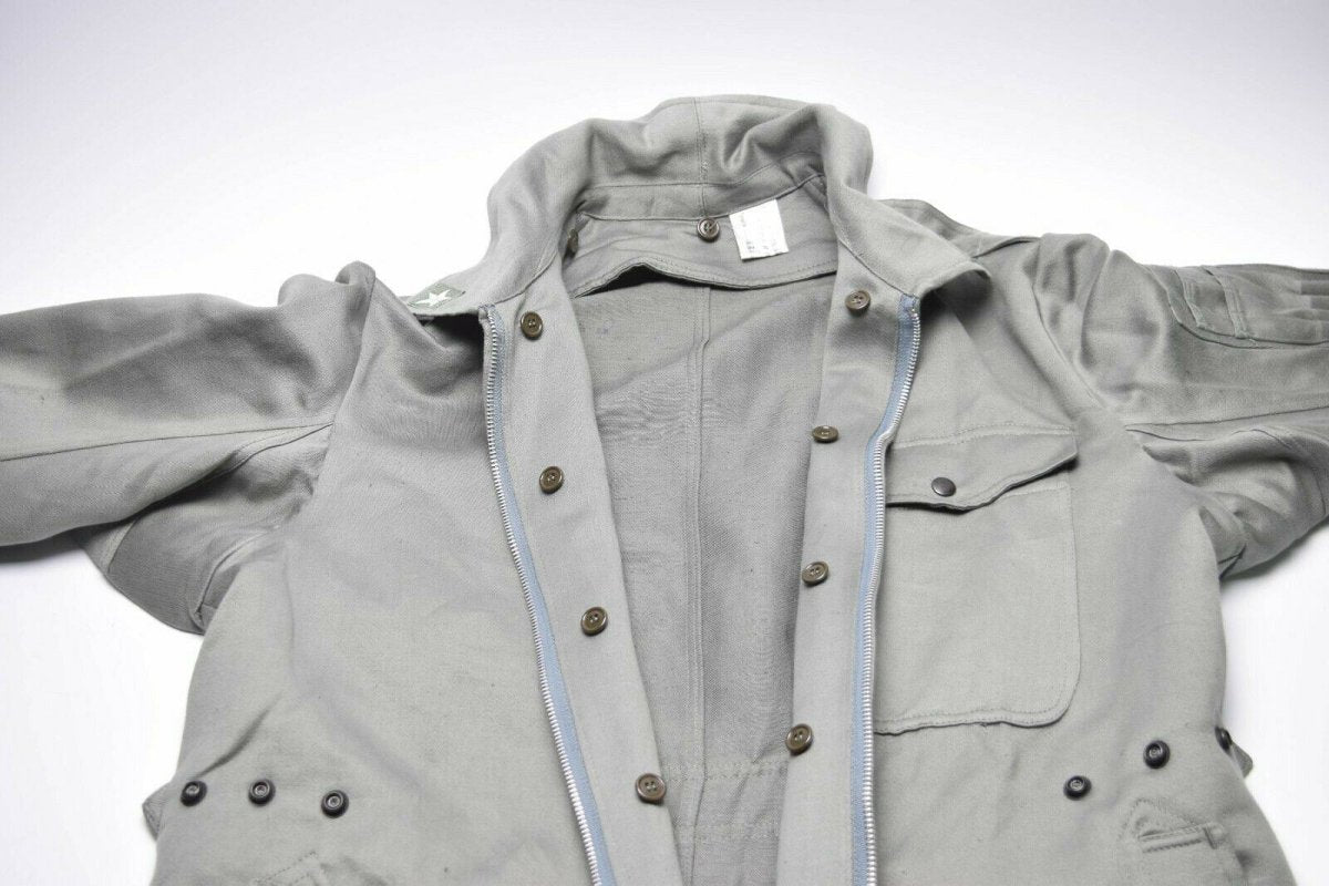 Autentico tuta dell'esercito italiano abito grigio militare per la tuta complessiva con zip-front nuovo