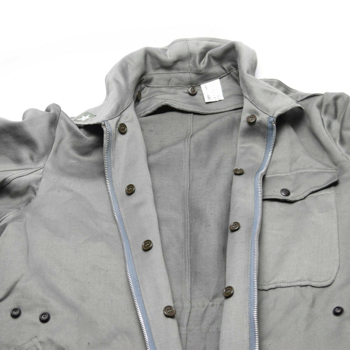 Autentico tuta dell'esercito italiano abito grigio militare per la tuta complessiva con zip-front nuovo