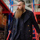 Genuine Italian army navy Coat black long officer Italy police wool rayon NEW - GoMilitar