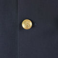 Genuino Articolo Italiano Navy Coat Black Long Officer Italia Police lana Rayon Nuovo
