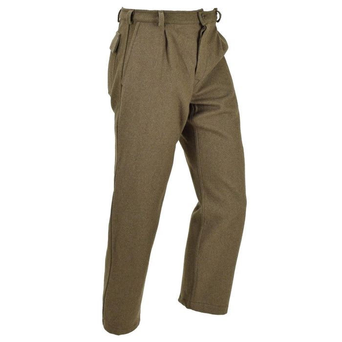 Pantaloni formali militari italiani in vera lana oliva pantaloni uniformi militari - GoMilitar