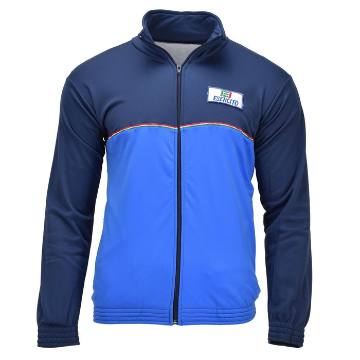 Giacca da palestra autentica militare italiana con zip intera Esercito Emblem Stylish Blue - GoMilitar