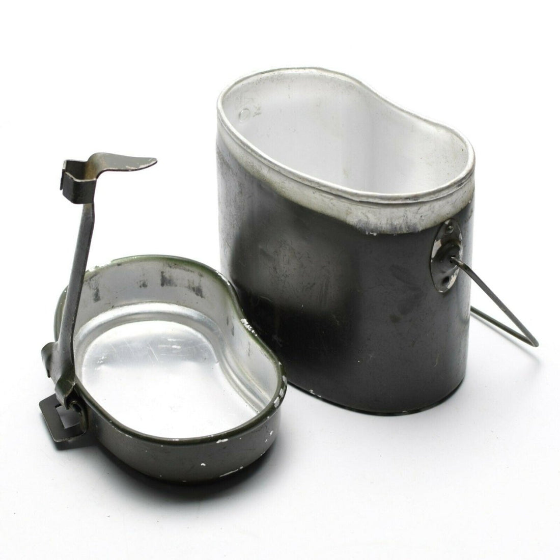 Guido kit di pasticcio dell'esercito rumeno. Pentola di bowler militare in alluminio