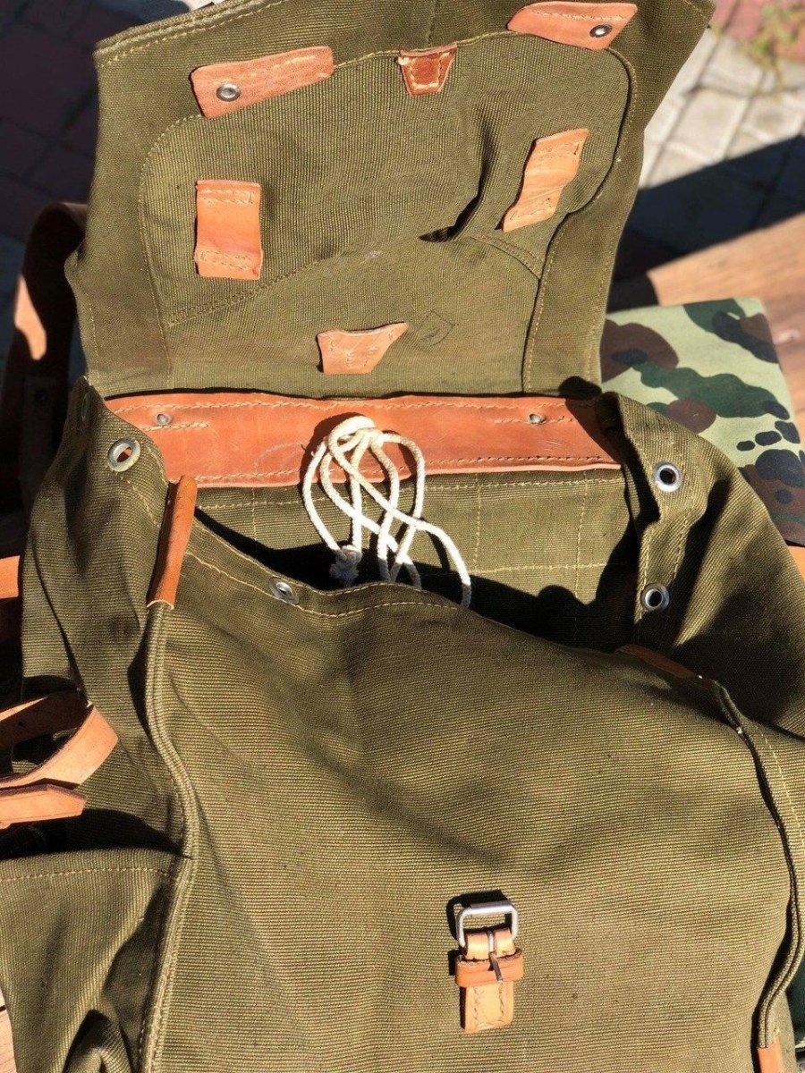 Guido sacca di zaino rumeno Bag di surplus militare OD OD SHORAP CANVAS