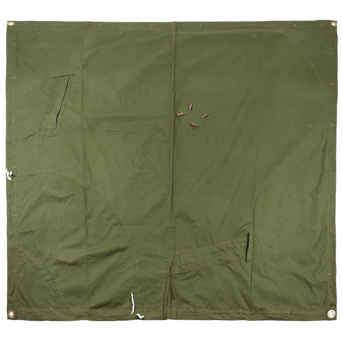 Genuino rifugio dell'esercito rumeno Terpaulino impermeabile Terpaulin Olive Poncho 180x180cm