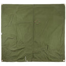 Genuine Romanian Army olive green waterproof tarpaulin tent poncho canvas shelter half 180x180cm with button closures