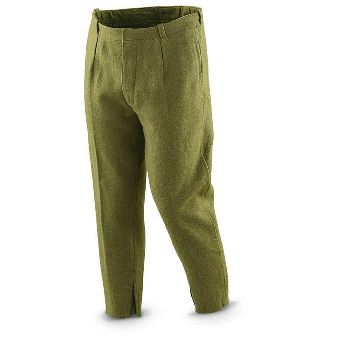 Pantaloni da campo in vera lana dell'esercito rumeno da combattimento Khaki OD Green Romania - GoMilitar
