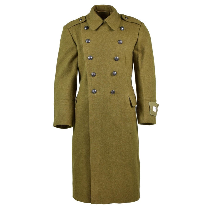 Trench autentico rumeno Cappotto di lana militare dell'esercito Pesante invernale Shinel NUOVO - GoMilitar