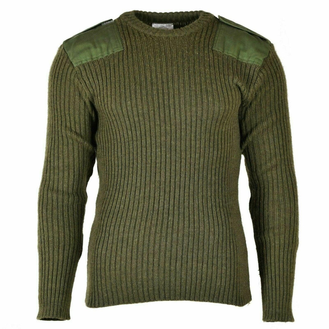 Genuino maglione dell'esercito britannico Pullover Commando Green Olive Wool Men Jumper