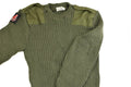 Genuino maglione dell'esercito britannico Pullover Commando Green Olive Wool Men Jumper