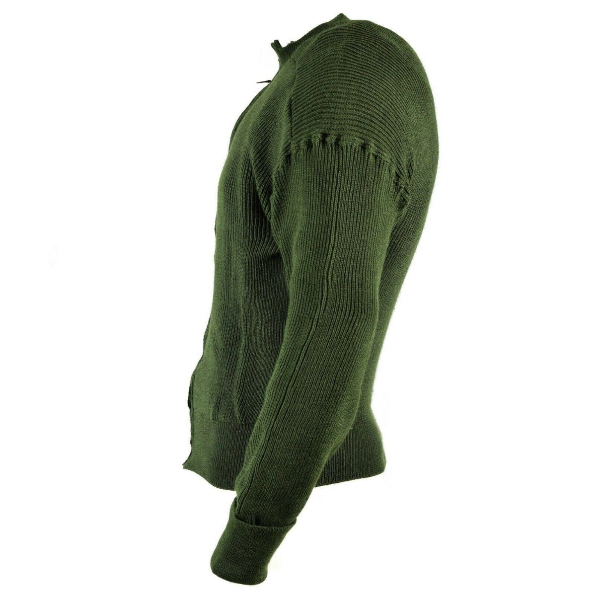 Genuino maglione militare svedese maglione verde grigio gigante con zip cardigan nuovo