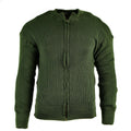 Genuino maglione militare svedese maglione verde grigio gigante con zip cardigan nuovo