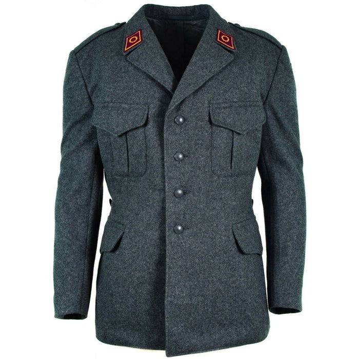 Giacca in vera lana dell'esercito svizzero, uniforme grigia in eccedenza dell'esercito svizzero - GoMilitar