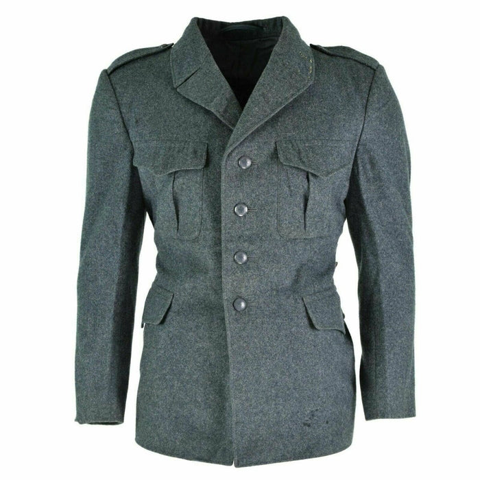 Giacca in vera lana dell'esercito svizzero Uniforme militare svizzera grigia - GoMilitar