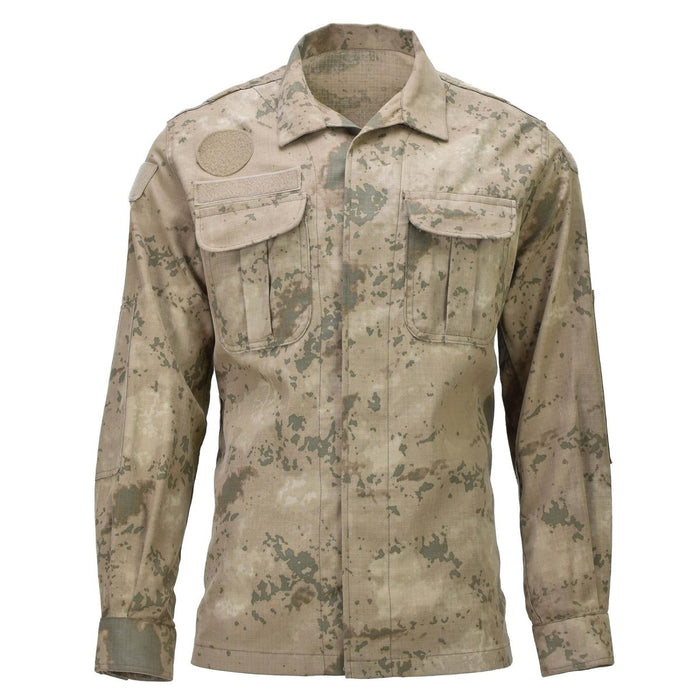 Giacca uniforme dell'esercito turco originale RipStop rinforzato sui gomiti M2018 Camo - GoMilitar