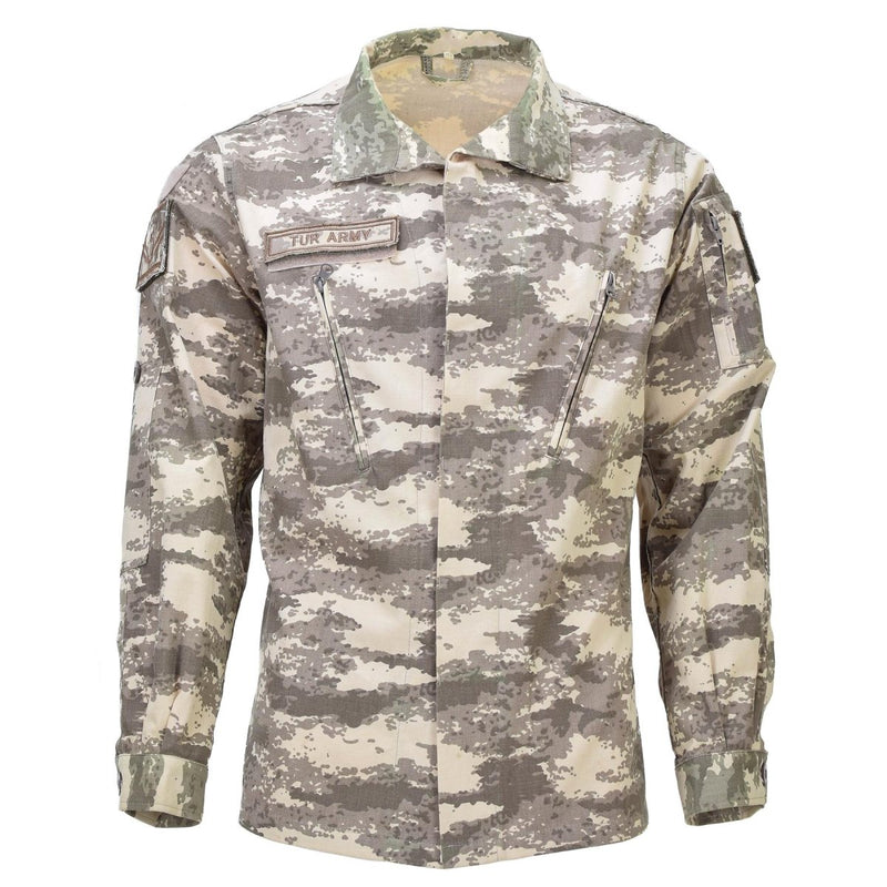 Giacca di uniforme originale turca autentica RIPSTOP gomiti rinforzati M2021 CAMO