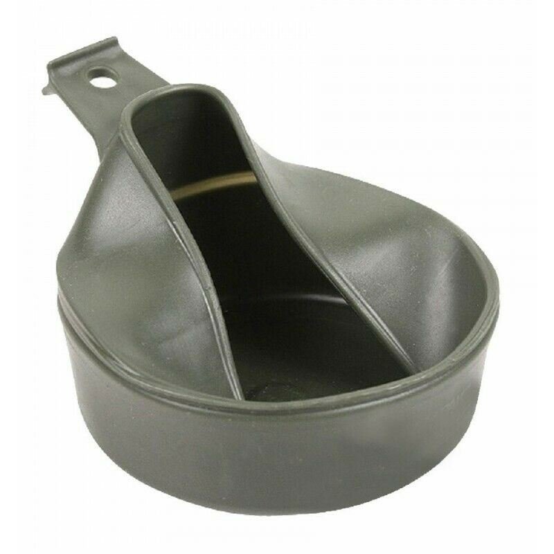 Genuine Wildo collapsible foldable camping cup in dark green, compact and lightweight for outdoor use.