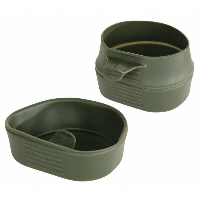 Tazza da campeggio pieghevole Wildo pieghevole in verde, compatta e leggera per avventure all'aria aperta.
