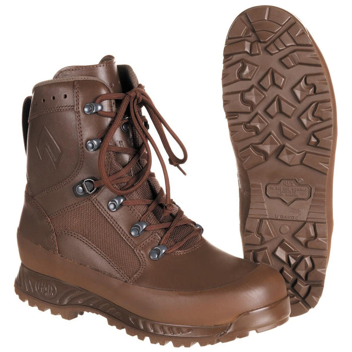 Stivali militari Gore-Tex impermeabili marroni HAIX con fodera resistente all'abrasione e suola robusta per l'uso in tutte le stagioni