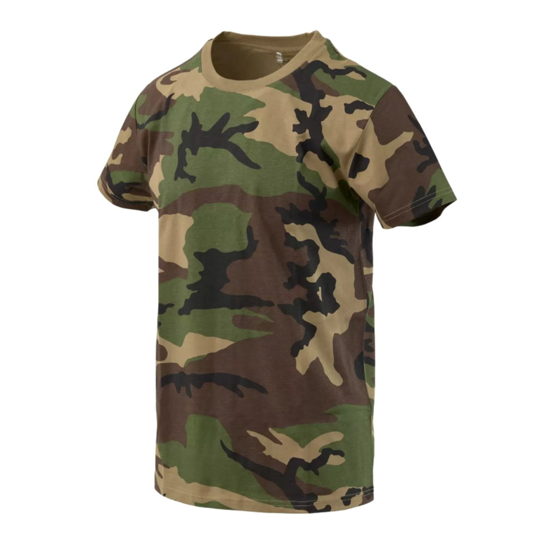T-shirt classica Helikon-Tex a maniche corte vestibilità comoda in cotone Woodland Camo