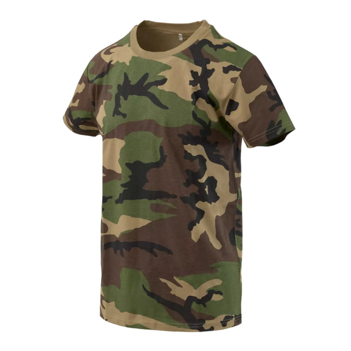 Helikon - T-shirt Tex Classic a maniche corte vestibilità rilassata in cotone Woodland Camo - GoMilitar