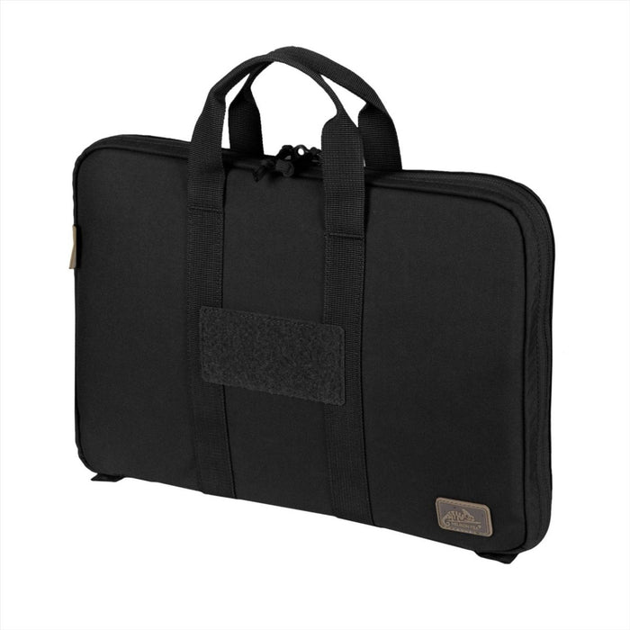 Portafoglio nero per pistola doppia pistola Helikon-Tex realizzato in resistente nylon Cordura con doppie maniglie per il trasporto e protezione interna imbottita