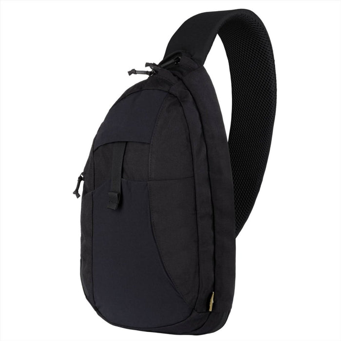 Zaino a tracolla Helikon-Tex EDC da 6,5 litri in nylon Cordura nero con tracolla imbottita e scomparti multipli con cerniera