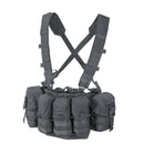 Black Helikon-tex Guardian chest rig vest with Cordura nylon, multiple pockets, and MOLLE panel for tactical use.