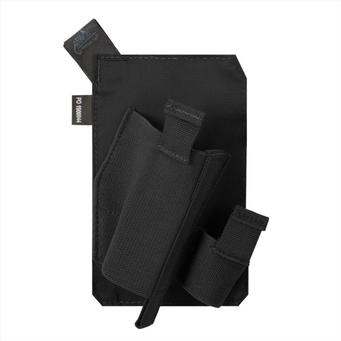 Fondina per pistola Helikon-Tex nera a basso profilo con inserto in Cordura con cinghie in velcro per borse Bandicoot ed EDC