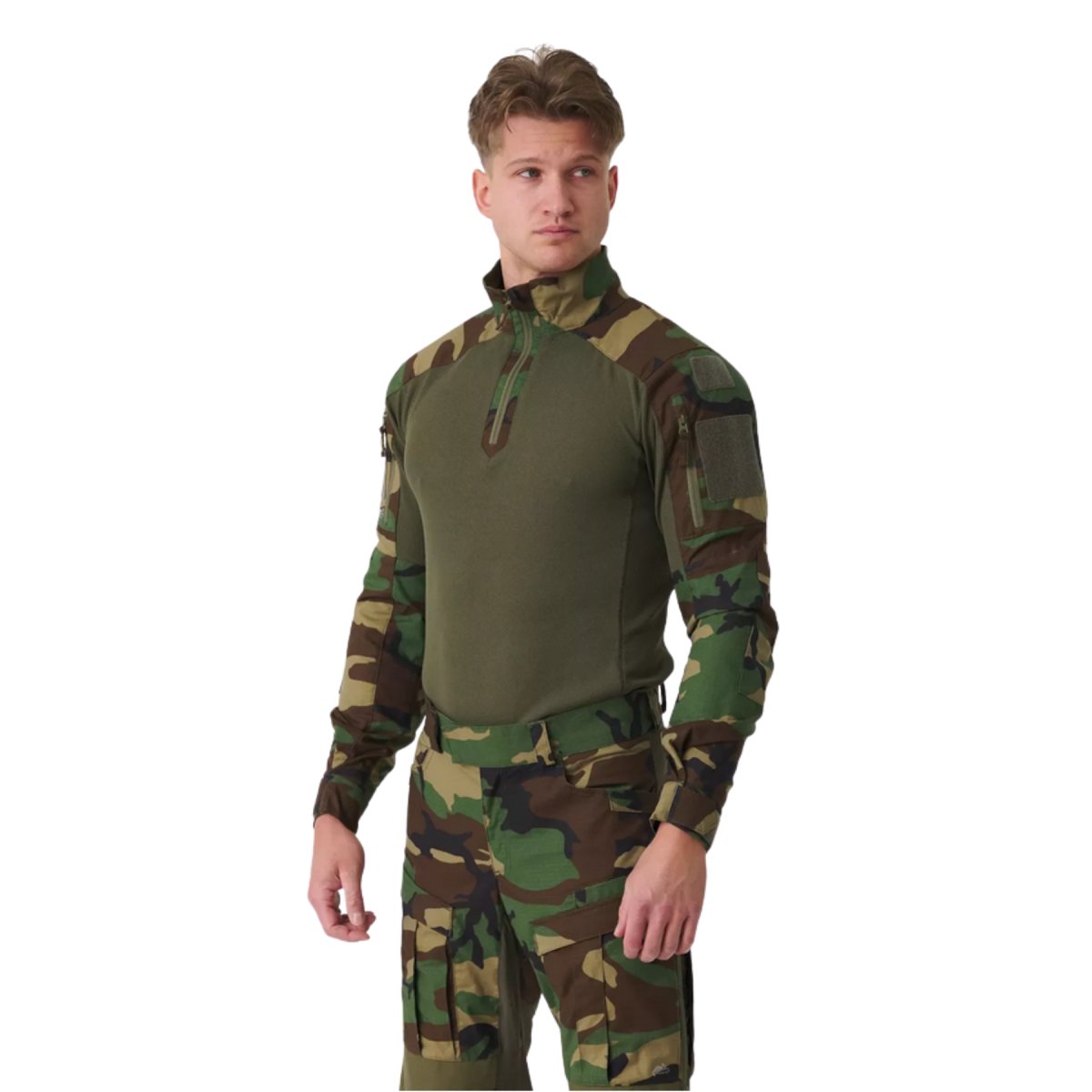 Camicia da combattimento Helikon-Tex MCDU Rinforzo del gomito Ripstop Woodland Camo