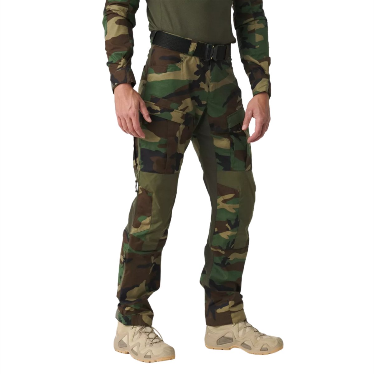 Pantaloni tattici Helikon-Tex MCDU Ventilazione Ripstop Rinforzi al ginocchio Woodland