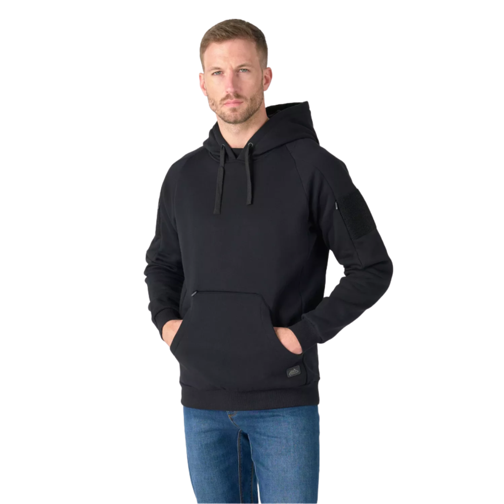 Felpa con cappuccio Helikon-Tex Urban Lite Kangaroo Tattica per esterni in misto cotone nero