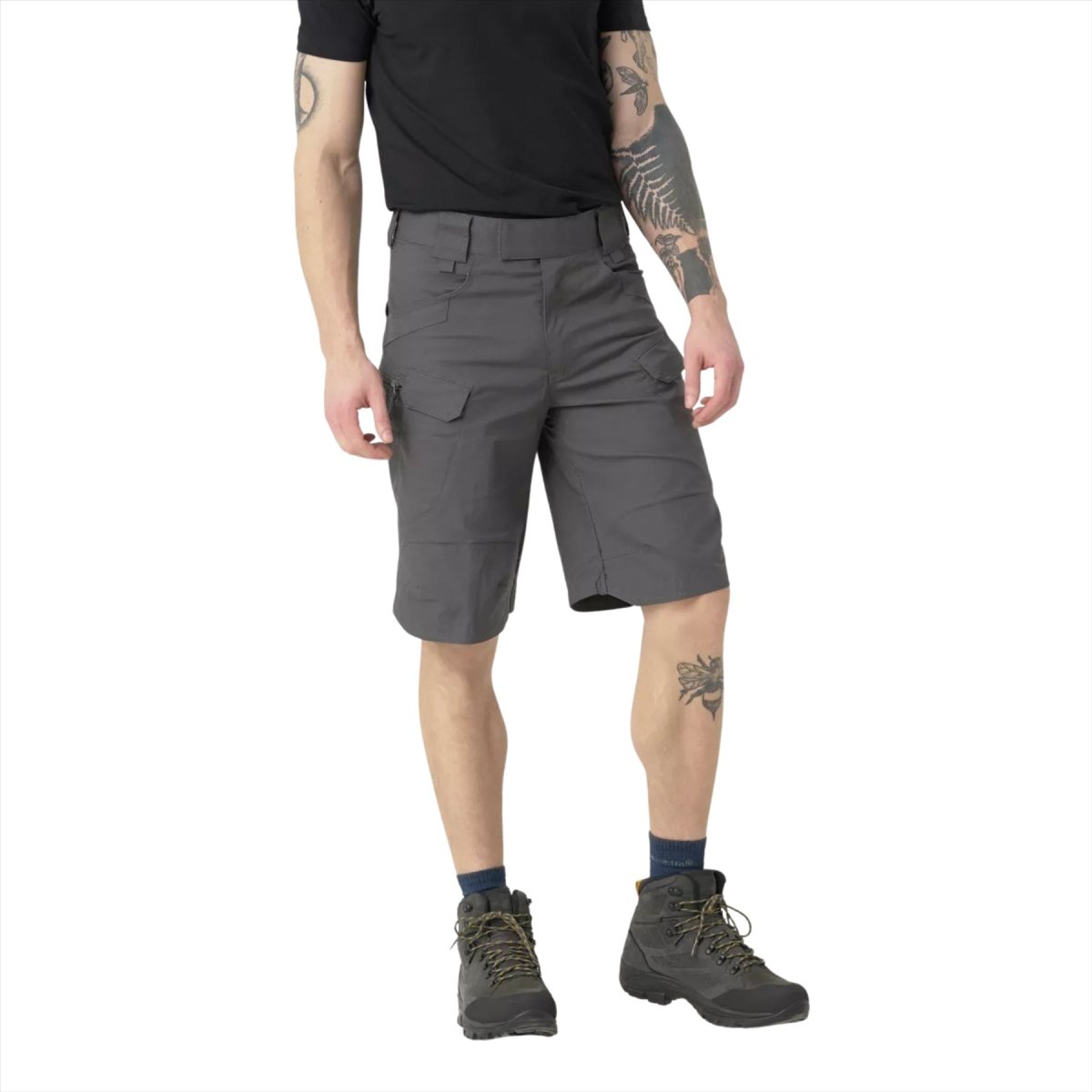 Pantaloncini tattici urbani Helikon-Tex Tasche cargo PolyCotton Ripstop Grigio
