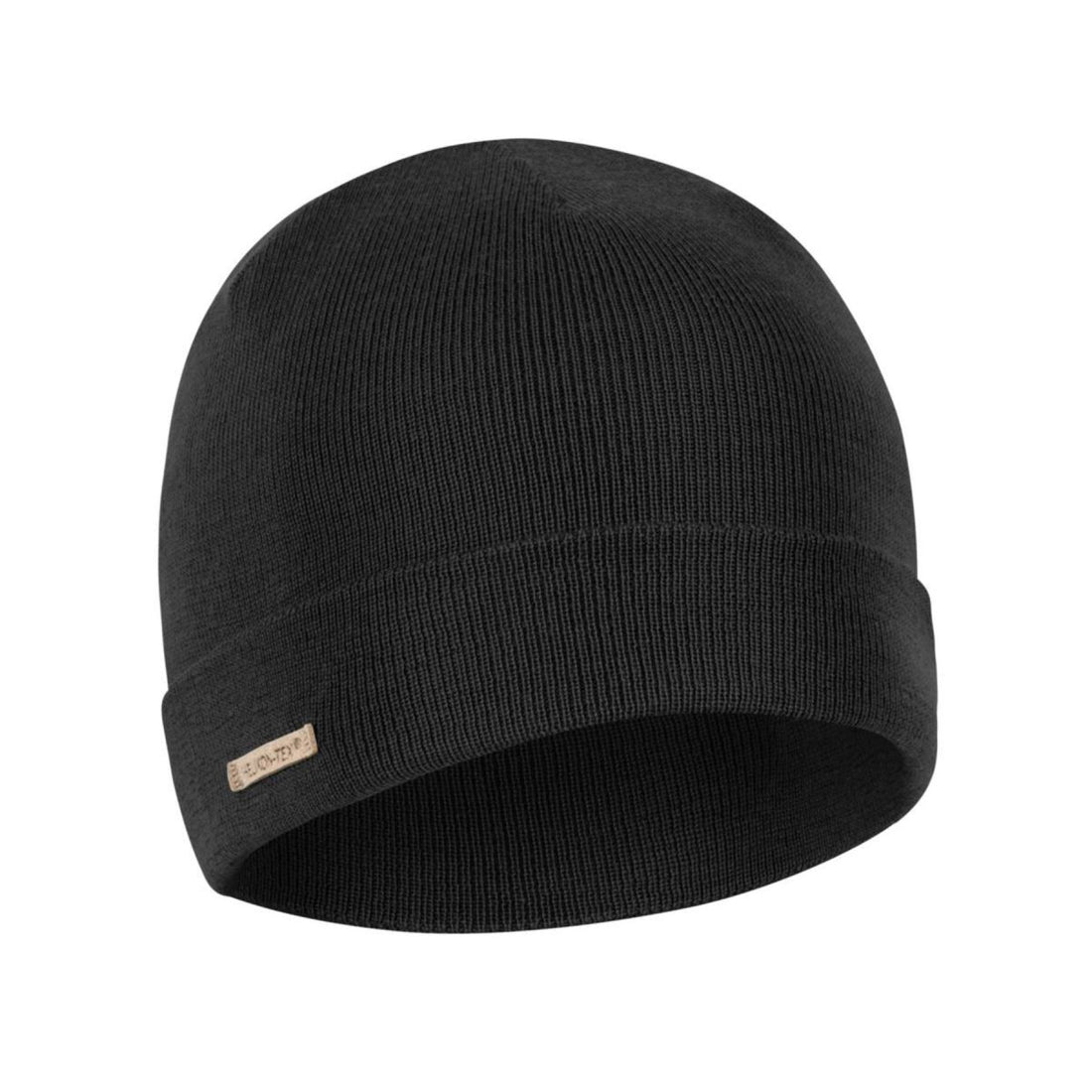 Berretto invernale Helikon-Tex traspirante a doppio strato in maglia merino nera