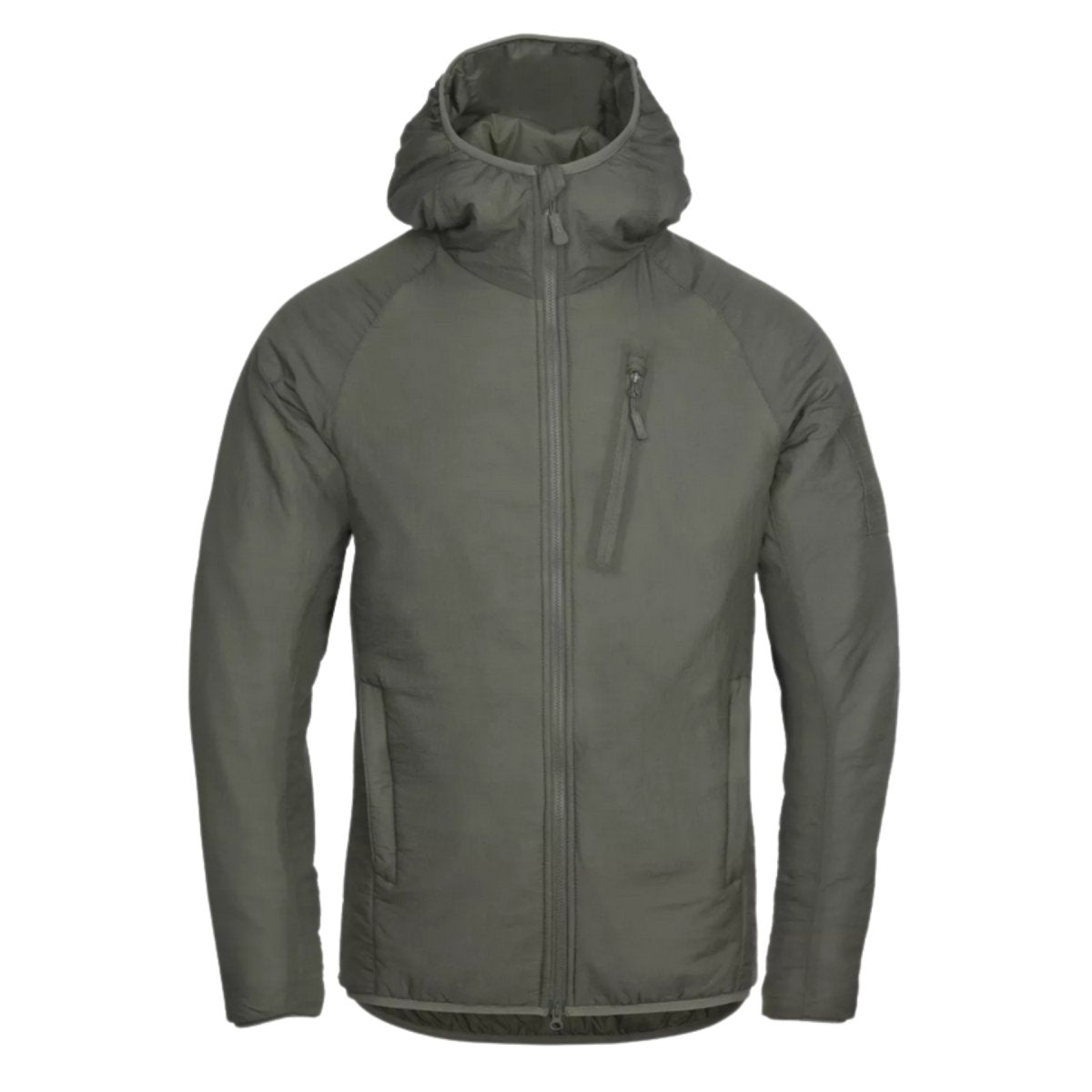 Giacca con cappuccio Helikon-Tex Wolfhound Giacca in nylon antivento isolata Woodland Camo