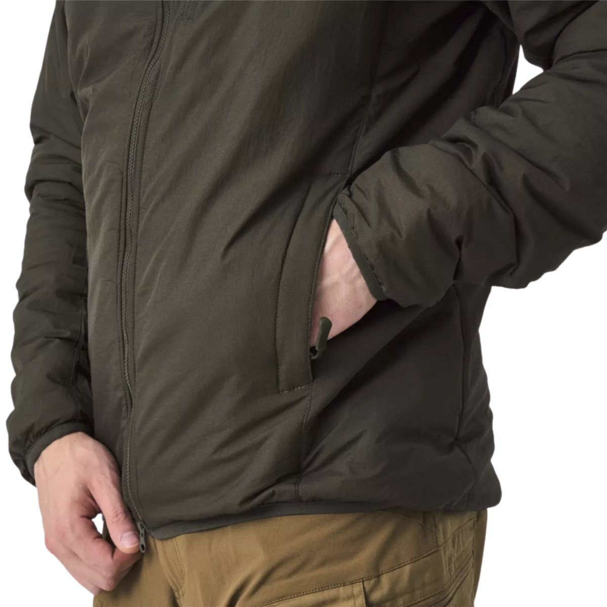 Giacca con cappuccio Helikon-Tex Wolfhound Giacca in nylon antivento isolata Woodland Camo