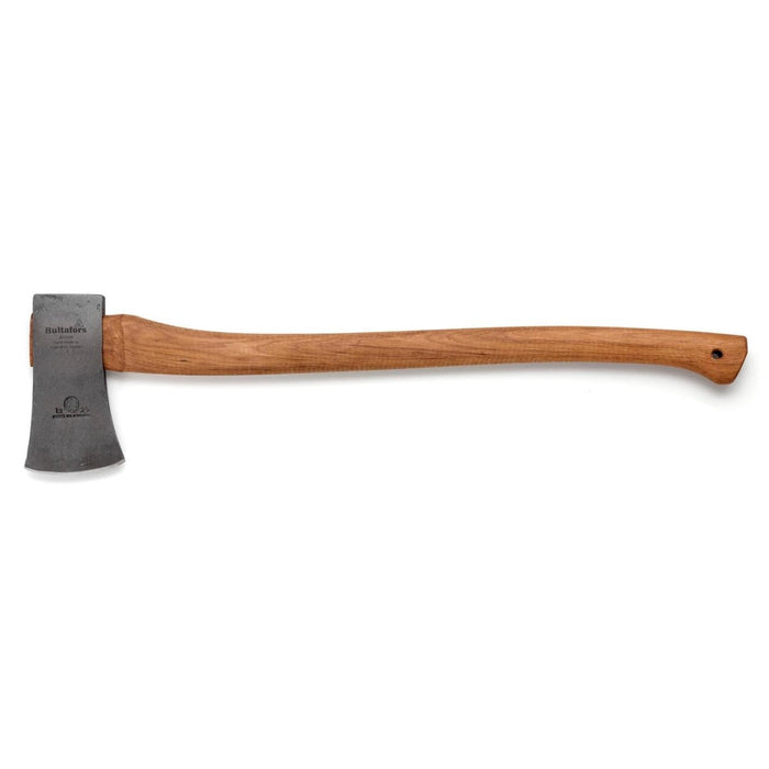 Ascia da abbattimento HULTAFORS con manico in legno di noce americano resistente e testa affilata in acciaio al carbonio per il taglio professionale del legno.