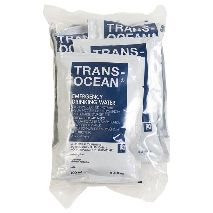 Katadyn Brand Trans - Pacchetto di razioni di acqua potabile per emergenze oceaniche (5x100 ml) in scatola - GoMilitar