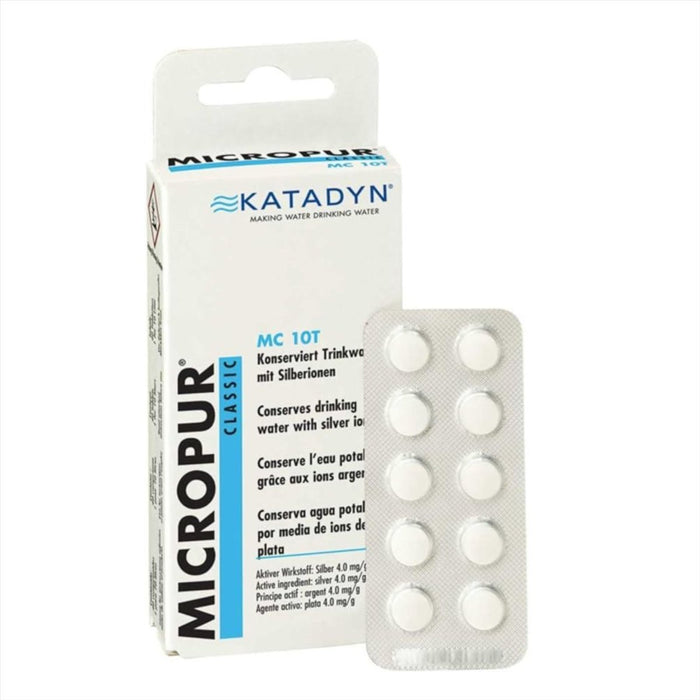 Katadyn Micropur Classic MC 10T pastiglie per purificazione dell'acqua confezione da 40 pastiglie da 10 litri ciascuna